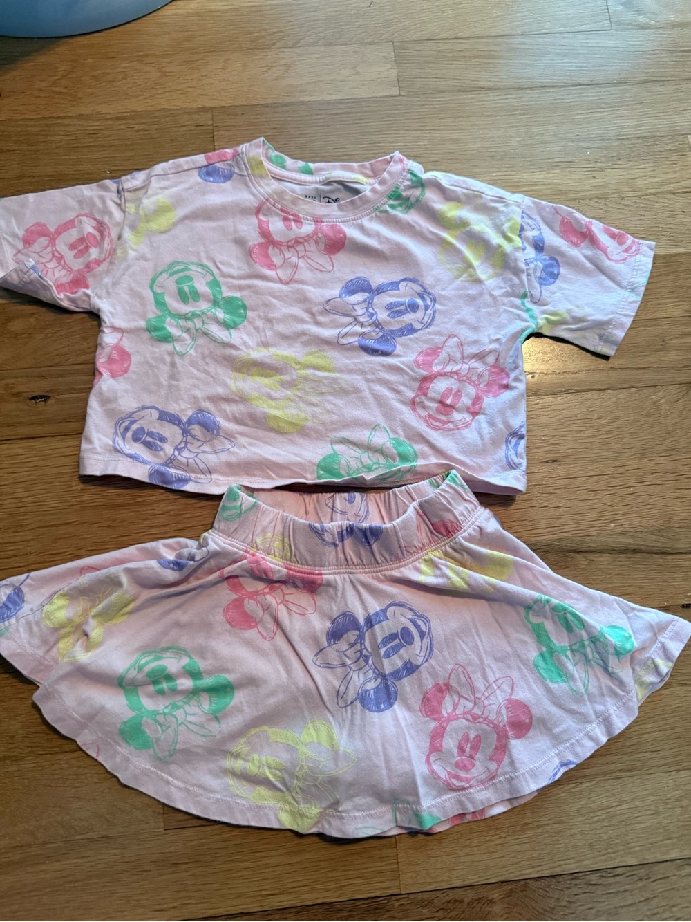 Baby GAP Pink Pastel Minnie Mouse Matching Set toddler girls size 2